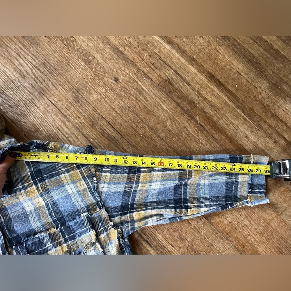 POL Cornflower Blue Plaid Shacket
With Grey Hoodie - Picture 6 of 7